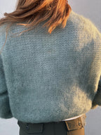 Pull col rond manches longues