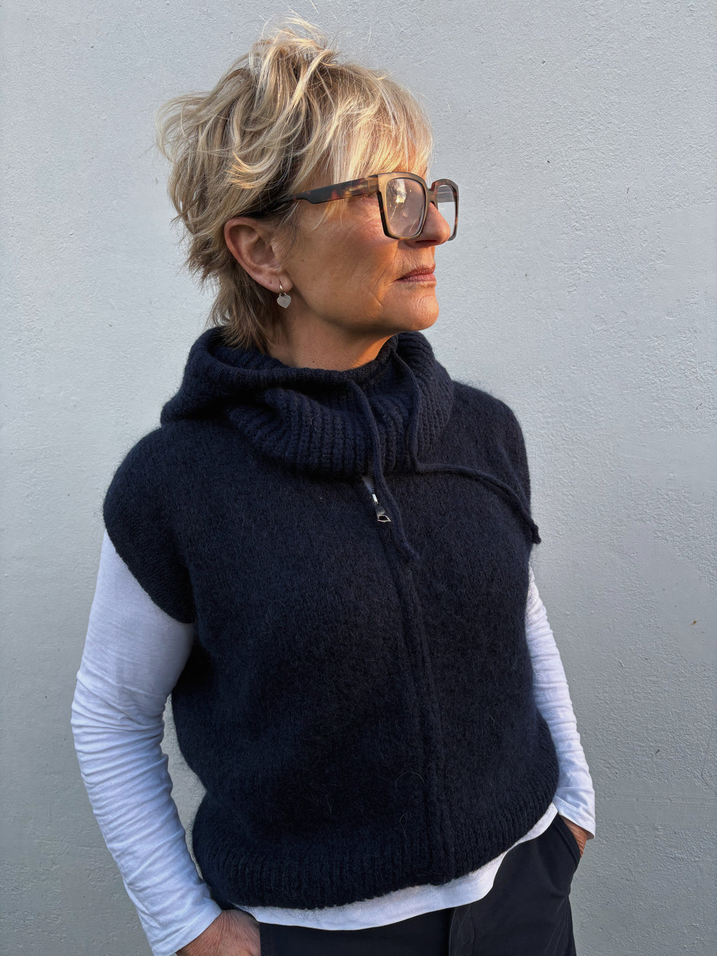 Gilet col rond sans manches