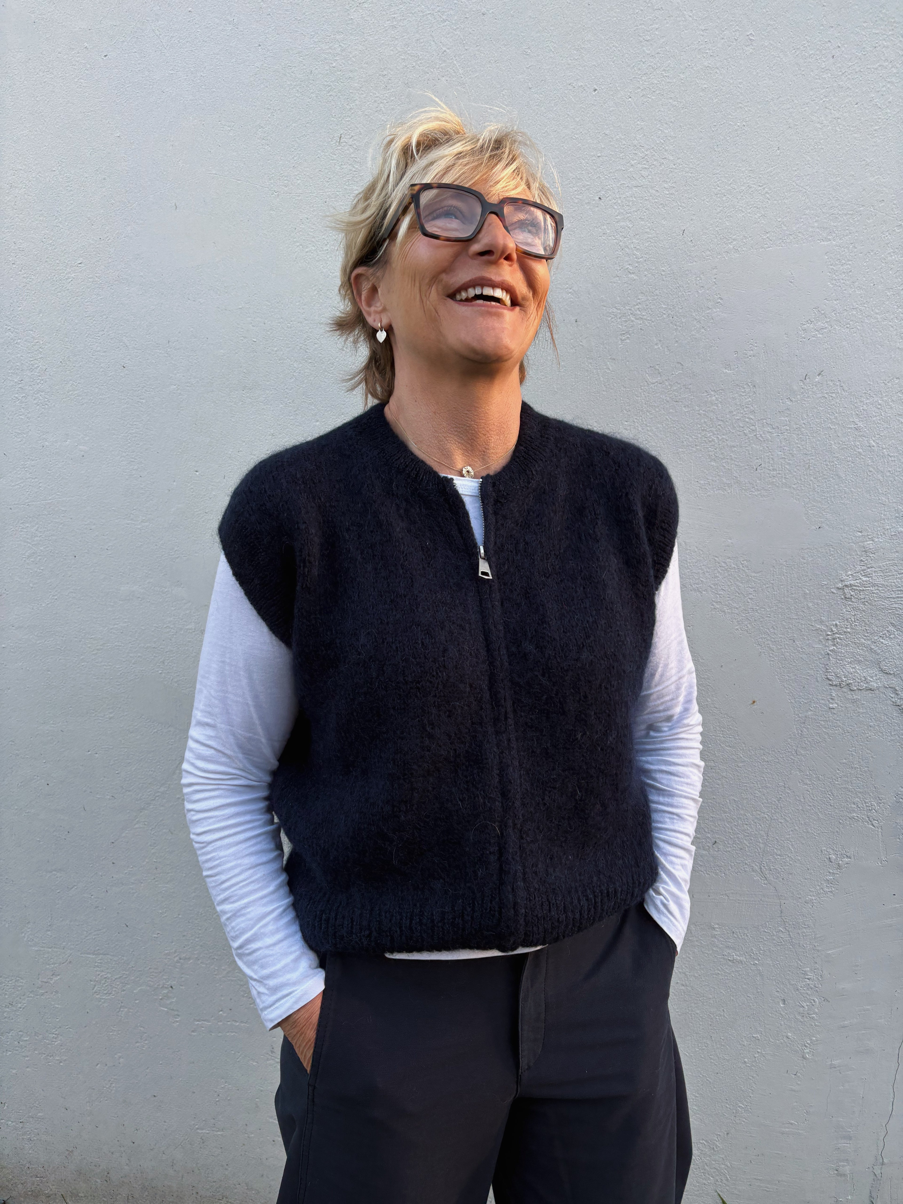 Gilet col rond sans manches