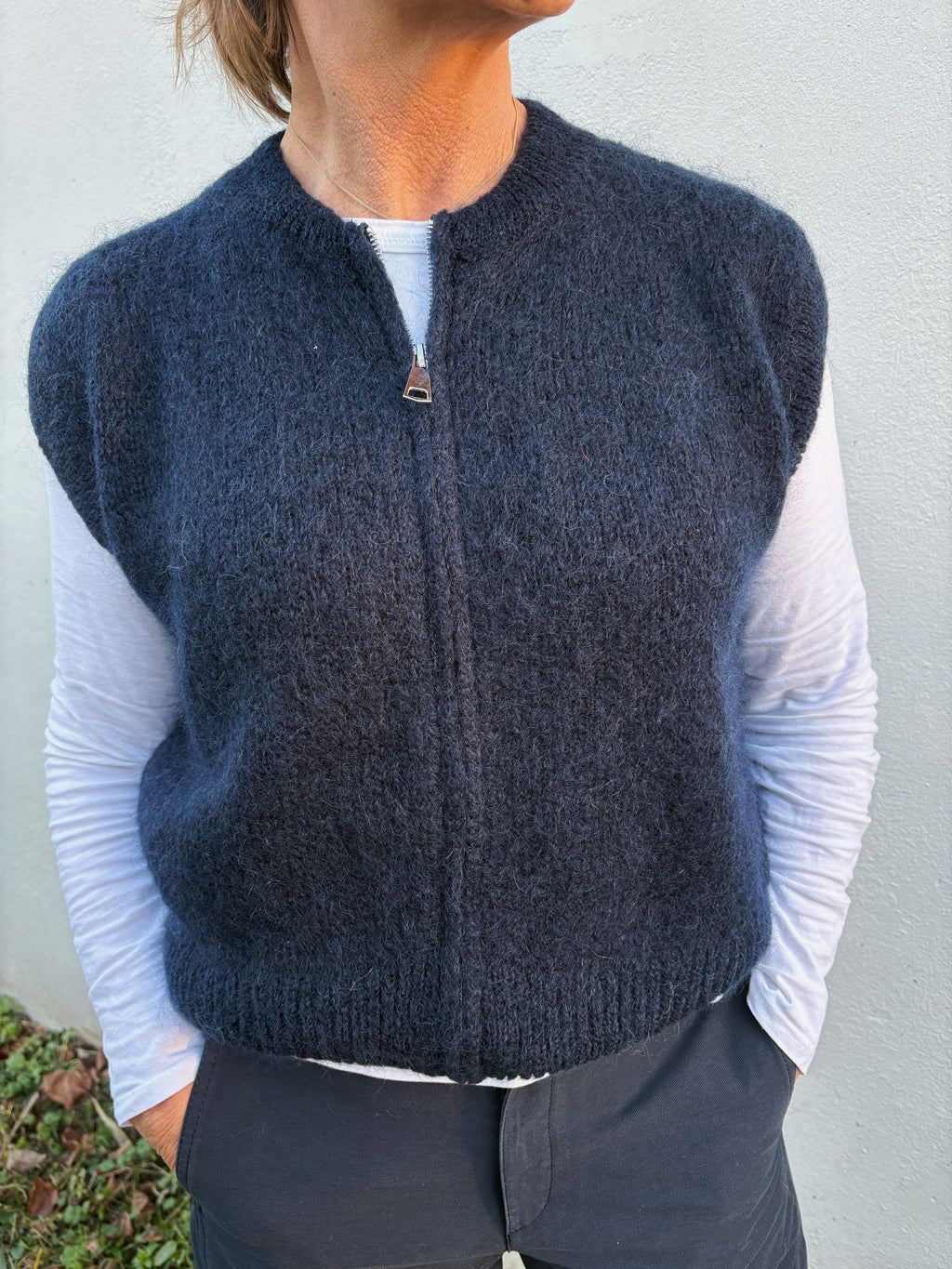 Gilet col rond sans manches